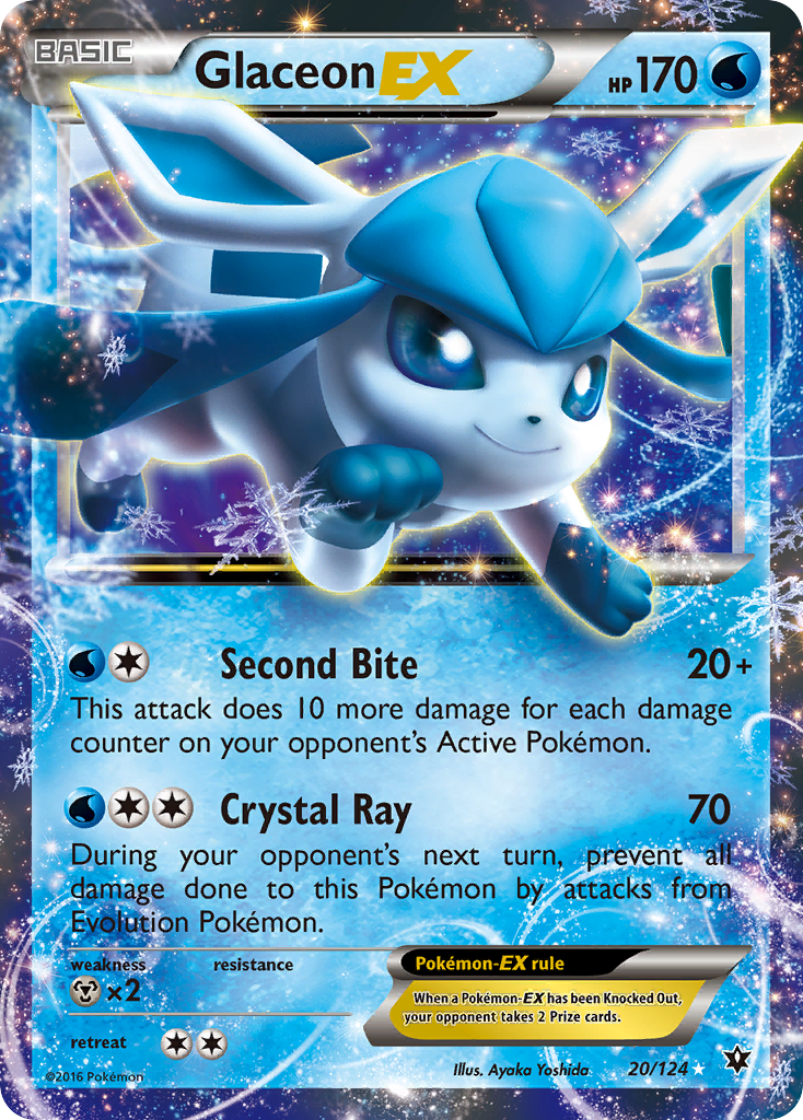 Glaceon EX (20/124) [XY: Fates Collide] - Pokémon - Card Brawlers | Quebec | Canada |
