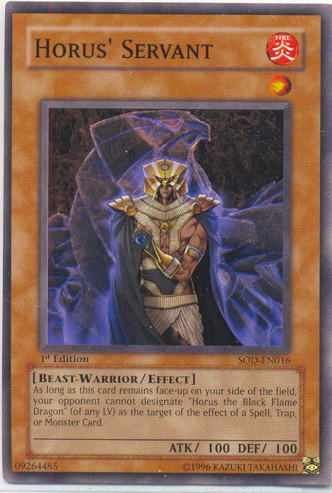 Horus' Servant [SOD-EN016] Common - Yu-Gi-Oh! - Card Brawlers | Quebec | Canada |