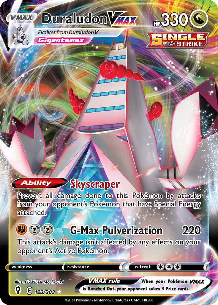 Duraludon VMAX (123/203) (Jumbo Card) [Sword & Shield: Evolving Skies] - Pokémon - Card Brawlers | Quebec | Canada |
