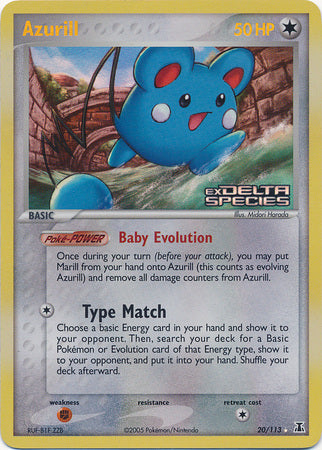 Azurill (20/113) (Stamped) [EX: Delta Species] - Pokémon - Card Brawlers | Quebec | Canada |