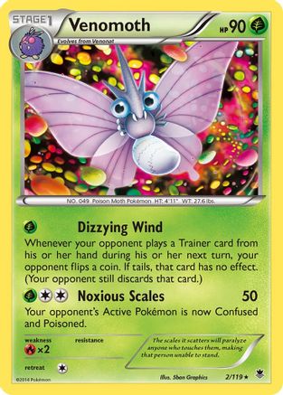 Venomoth (2/119) [XY: Phantom Forces] - Pokémon - Card Brawlers | Quebec | Canada |