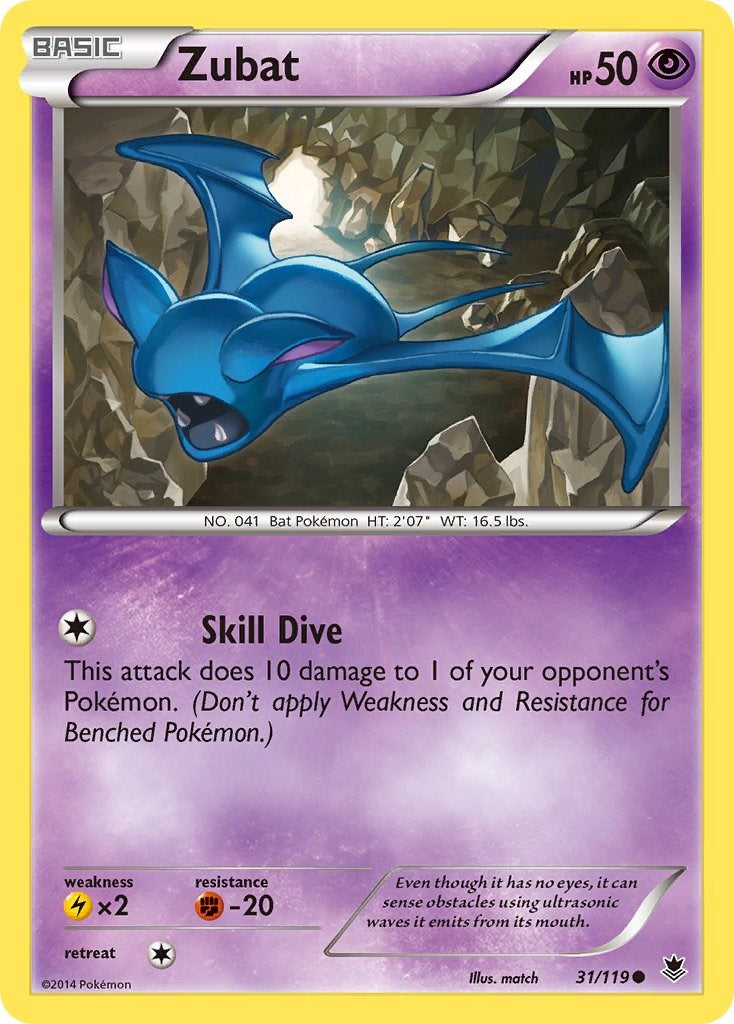 Zubat (31/119) [XY: Phantom Forces] - Pokémon - Card Brawlers | Quebec | Canada |