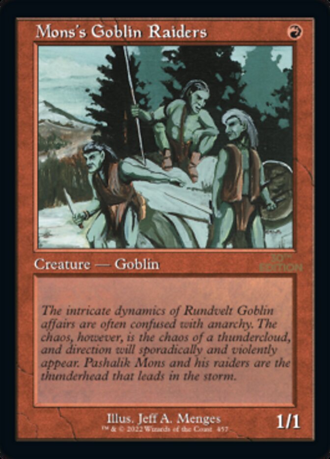 Mons's Goblin Raiders (Retro) [30th Anniversary Edition] - Magic: The Gathering - Card Brawlers | Quebec | Canada |
