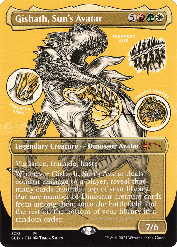 Gishath, Sun's Avatar (Borderless Foil Etched) [Secret Lair Drop Series] - Magic: The Gathering - Card Brawlers | Quebec | Canada |