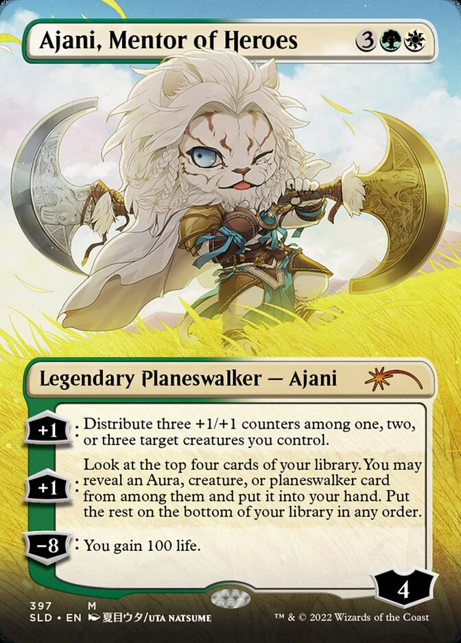 Ajani, Mentor of Heroes (Borderless) [Secret Lair Drop Series] - Magic: The Gathering - Card Brawlers | Quebec | Canada |