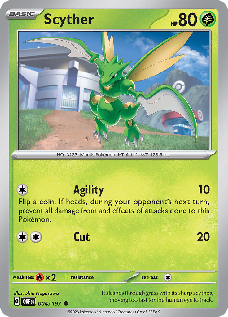 Scyther (004/197) [Scarlet & Violet: Obsidian Flames] - Pokémon - Card Brawlers | Quebec | Canada |