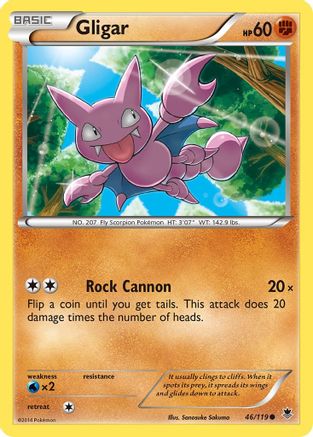 Gligar (46/119) [XY: Phantom Forces] - Pokémon - Card Brawlers | Quebec | Canada |