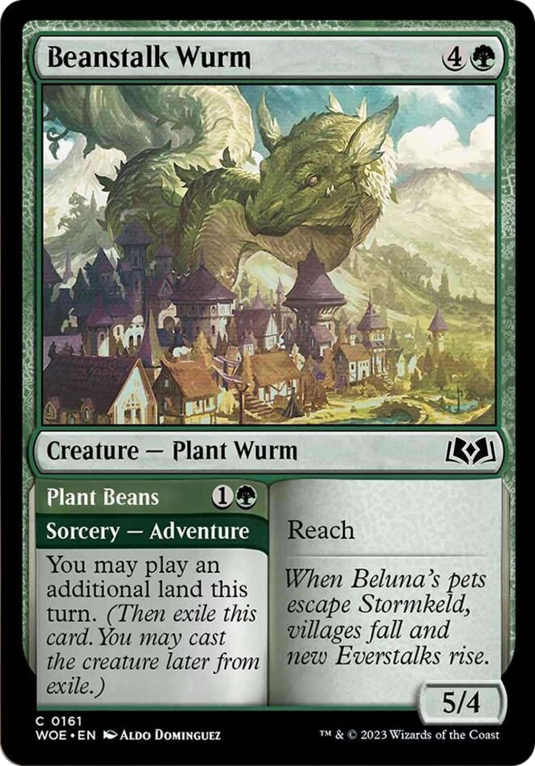 Beanstalk Wurm // Plant Beans [Wilds of Eldraine] - Magic: The Gathering - Card Brawlers | Quebec | Canada |