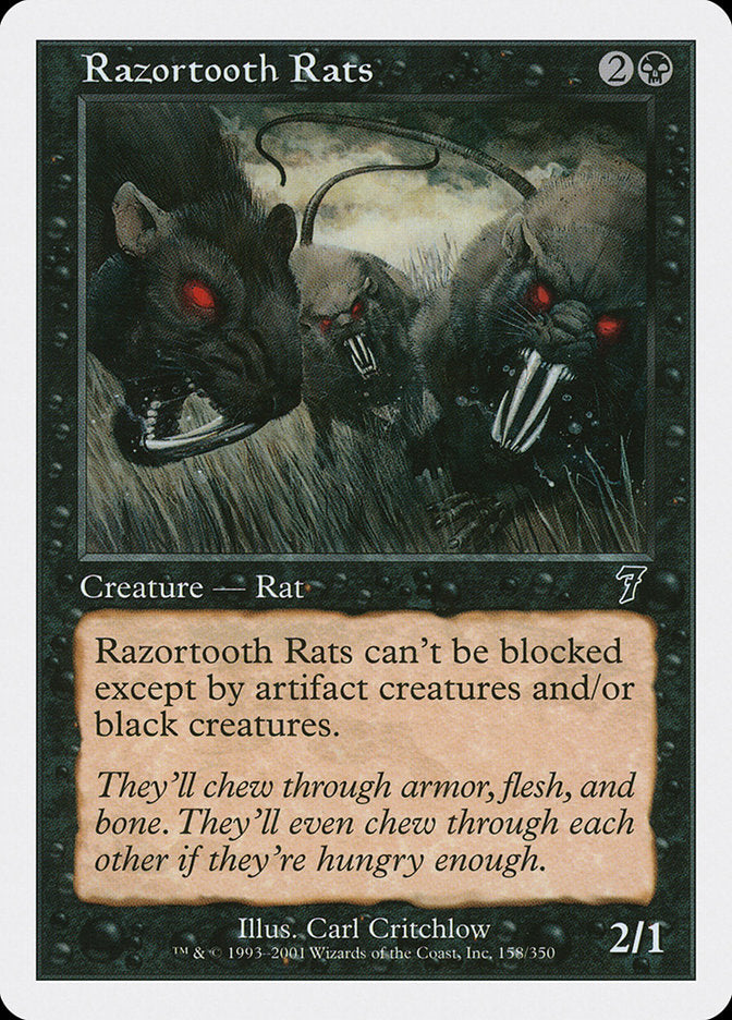 Razortooth Rats [Seventh Edition] - Magic: The Gathering - Card Brawlers | Quebec | Canada |