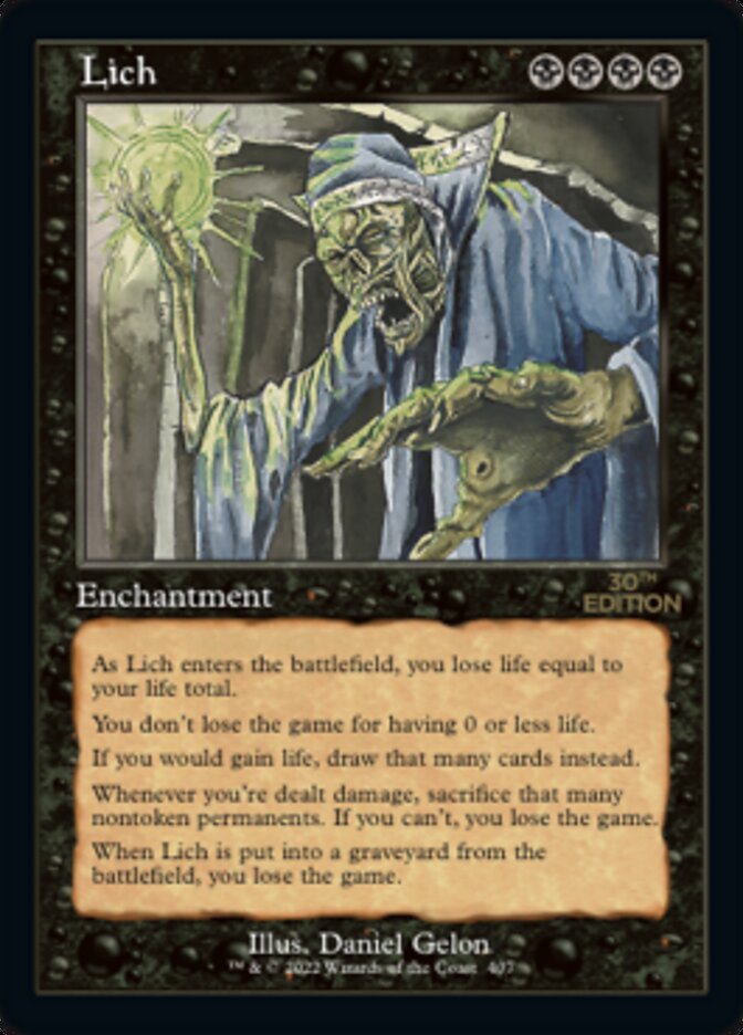 Lich (Retro) [30th Anniversary Edition] - Magic: The Gathering - Card Brawlers | Quebec | Canada |
