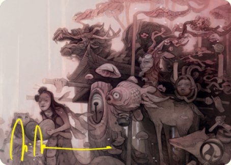 March of Burgeoning Life Art Card (Gold-Stamped Signature) [Kamigawa: Neon Dynasty Art Series] - Magic: The Gathering - Card Brawlers | Quebec | Canada |