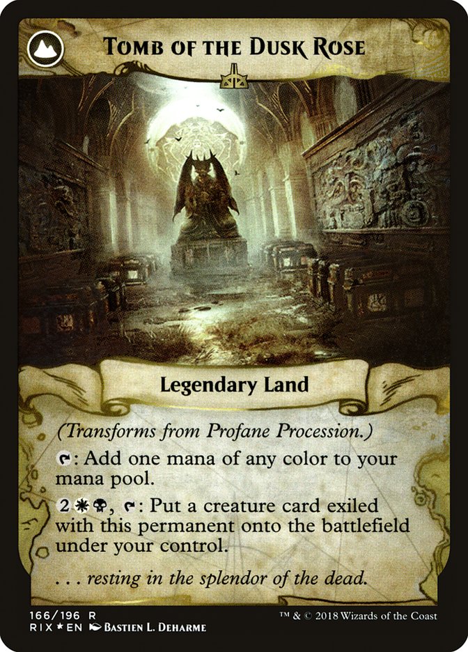 Profane Procession // Tomb of the Dusk Rose [Rivals of Ixalan Prerelease Promos] - Magic: The Gathering - Card Brawlers | Quebec | Canada |