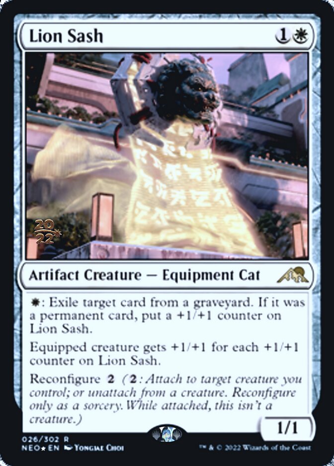 Lion Sash [Kamigawa: Neon Dynasty Prerelease Promos] - Magic: The Gathering - Card Brawlers | Quebec | Canada |