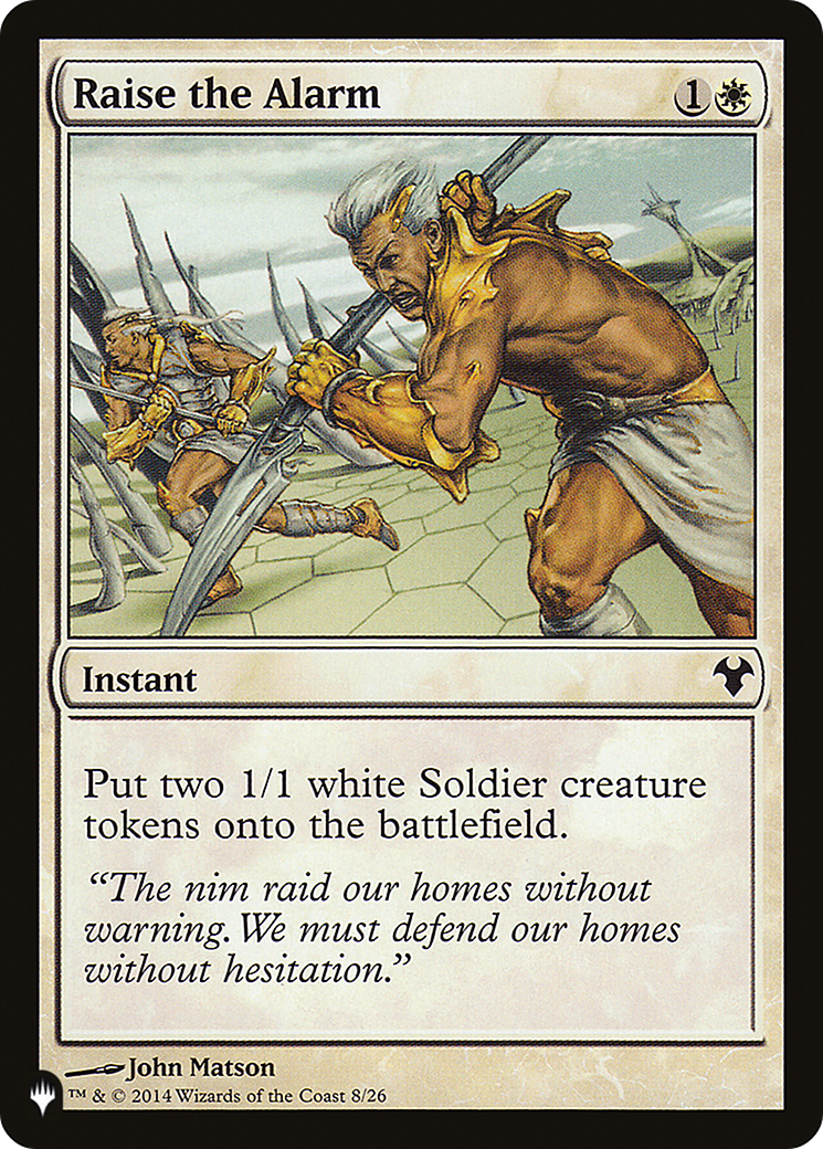 Raise the Alarm [The List] - Magic: The Gathering - Card Brawlers | Quebec | Canada |
