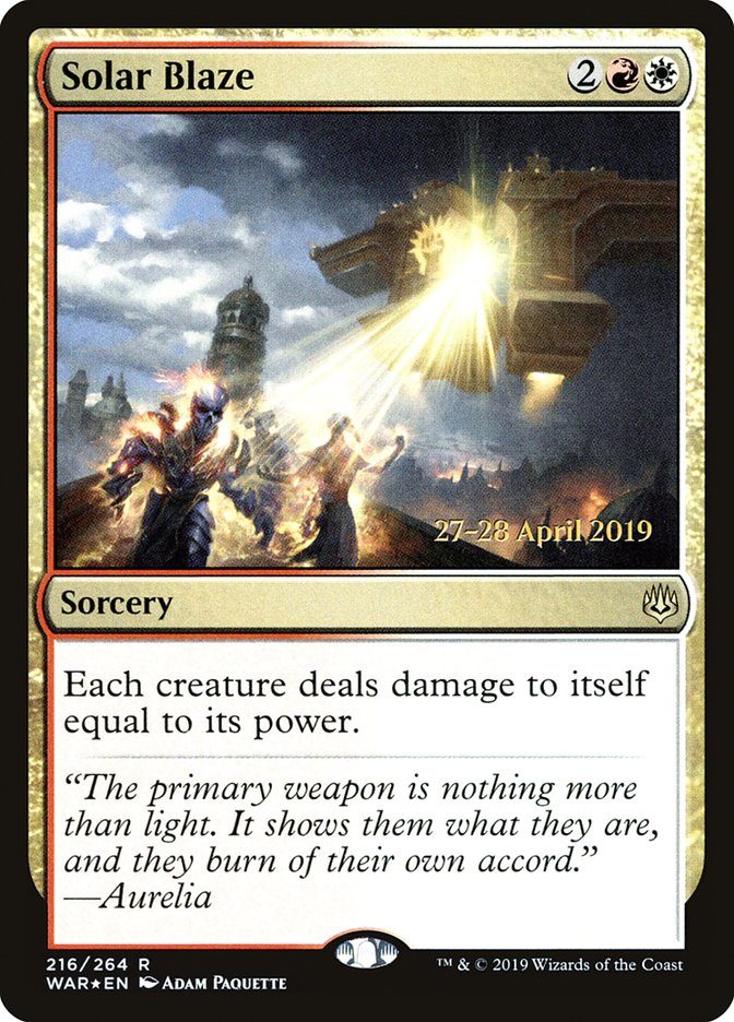 Solar Blaze [War of the Spark Prerelease Promos] - Magic: The Gathering - Card Brawlers | Quebec | Canada |