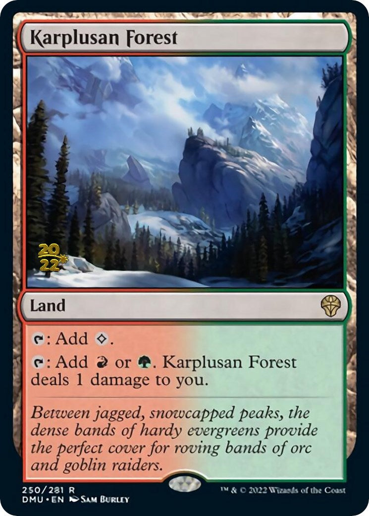 Karplusan Forest [Dominaria United Prerelease Promos] - Magic: The Gathering - Card Brawlers | Quebec | Canada |