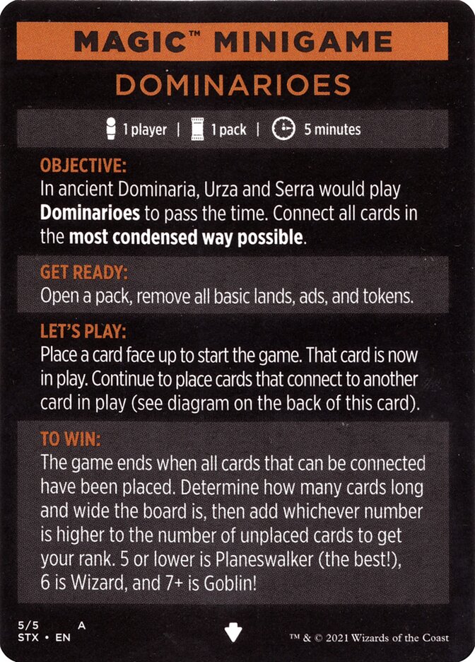 Dominarioes (Magic Minigame) [Strixhaven: School of Mages Minigame] - Magic: The Gathering - Card Brawlers | Quebec | Canada |
