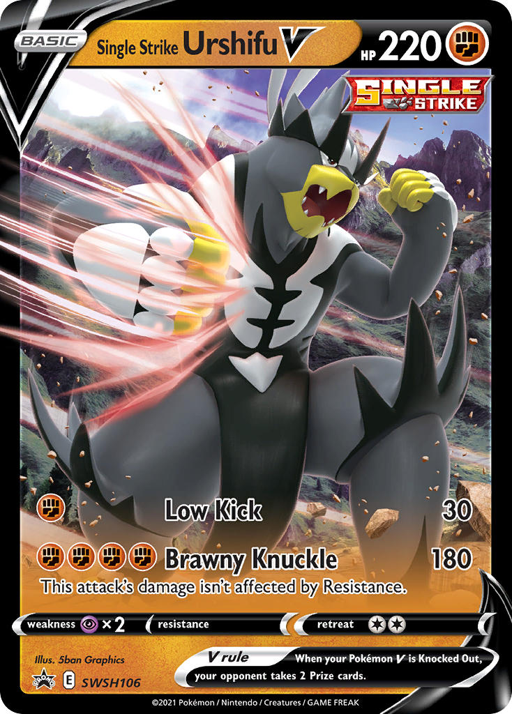 Single Strike Urshifu V (SWSH106) (Jumbo Card) [Sword & Shield: Black Star Promos] - Pokémon - Card Brawlers | Quebec | Canada |