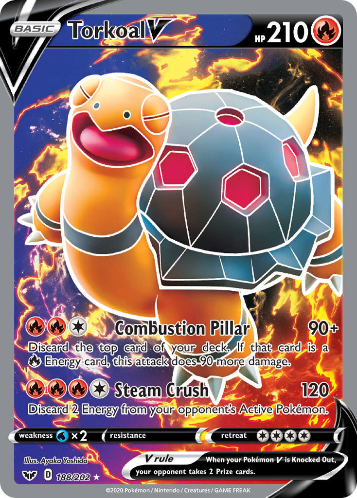 Torkoal V (188/202) [Sword & Shield: Base Set] - Pokémon - Card Brawlers | Quebec | Canada |