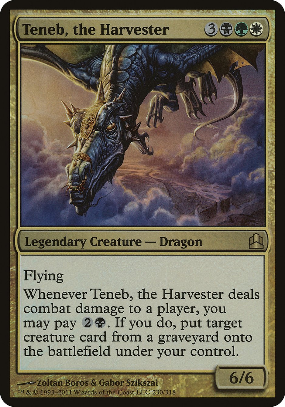Teneb, the Harvester (Oversized) [Commander 2011 Oversized] - Magic: The Gathering - Card Brawlers | Quebec | Canada |