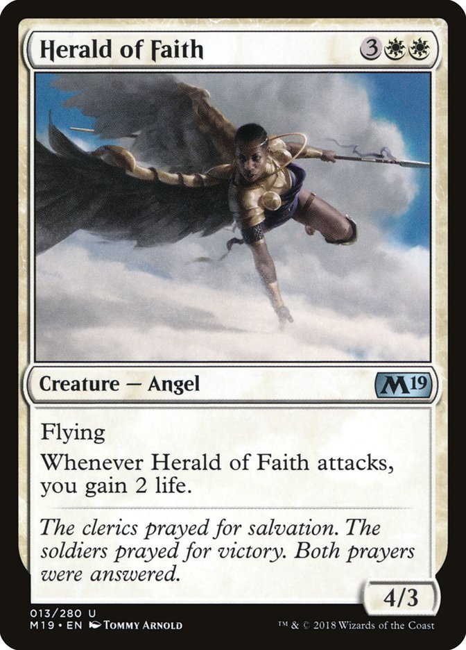Herald of Faith [Core Set 2019] - Magic: The Gathering - Card Brawlers | Quebec | Canada |