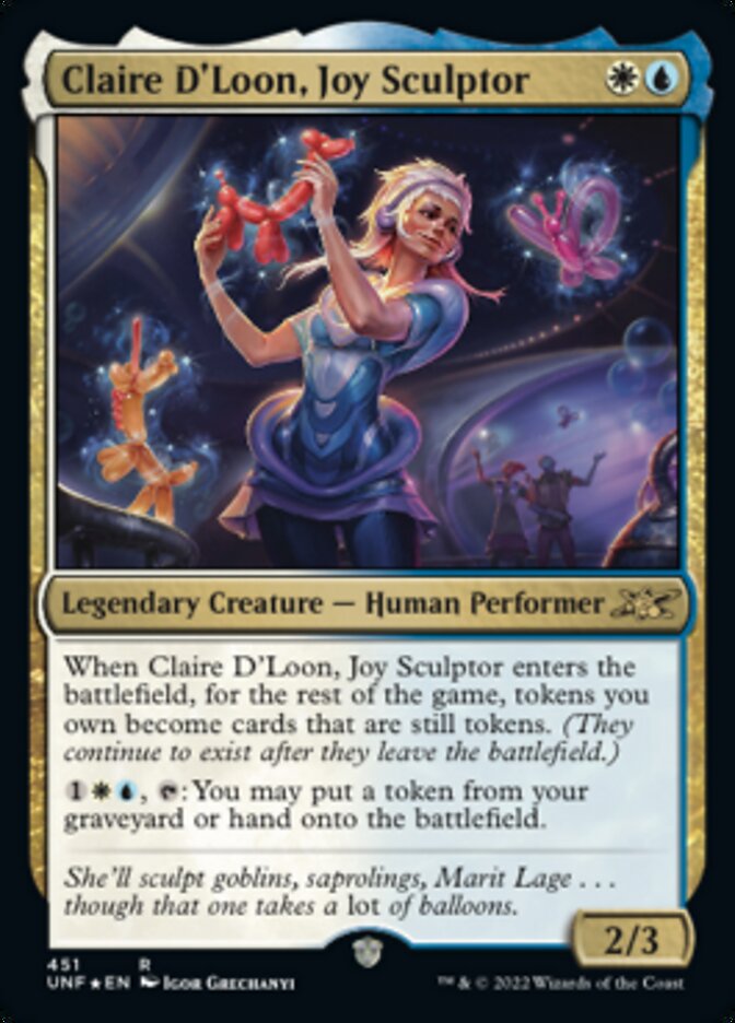 Claire D'Loon, Joy Sculptor (Galaxy Foil) [Unfinity] - Magic: The Gathering - Card Brawlers | Quebec | Canada |