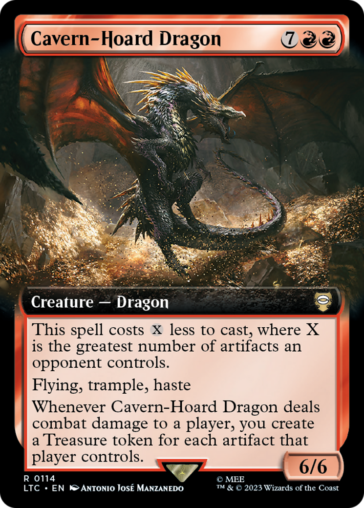 Cavern-Hoard Dragon (Extended Art) [The Lord of the Rings: Tales of Middle-Earth Commander] - Magic: The Gathering - Card Brawlers | Quebec | Canada |