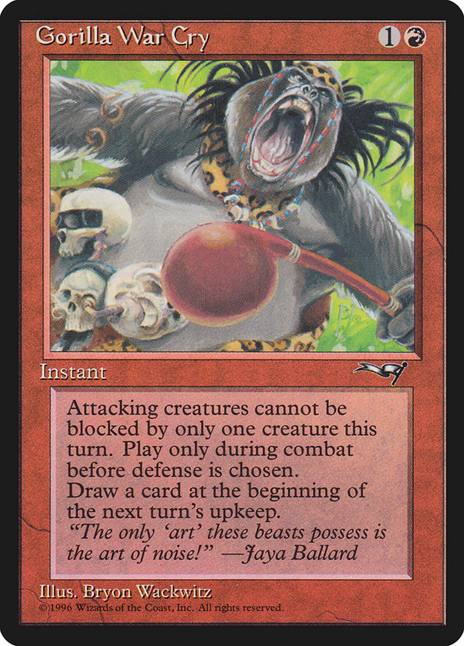 Gorilla War Cry (Red Rattle Drum) [Alliances] - Magic: The Gathering - Card Brawlers | Quebec | Canada |