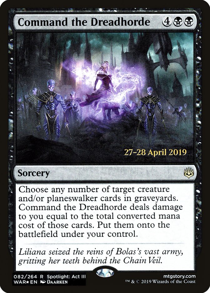 Command the Dreadhorde [War of the Spark Prerelease Promos] - Magic: The Gathering - Card Brawlers | Quebec | Canada |