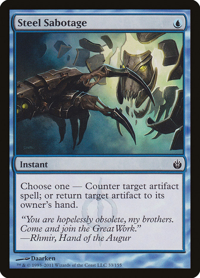 Steel Sabotage [Mirrodin Besieged] - Magic: The Gathering - Card Brawlers | Quebec | Canada |