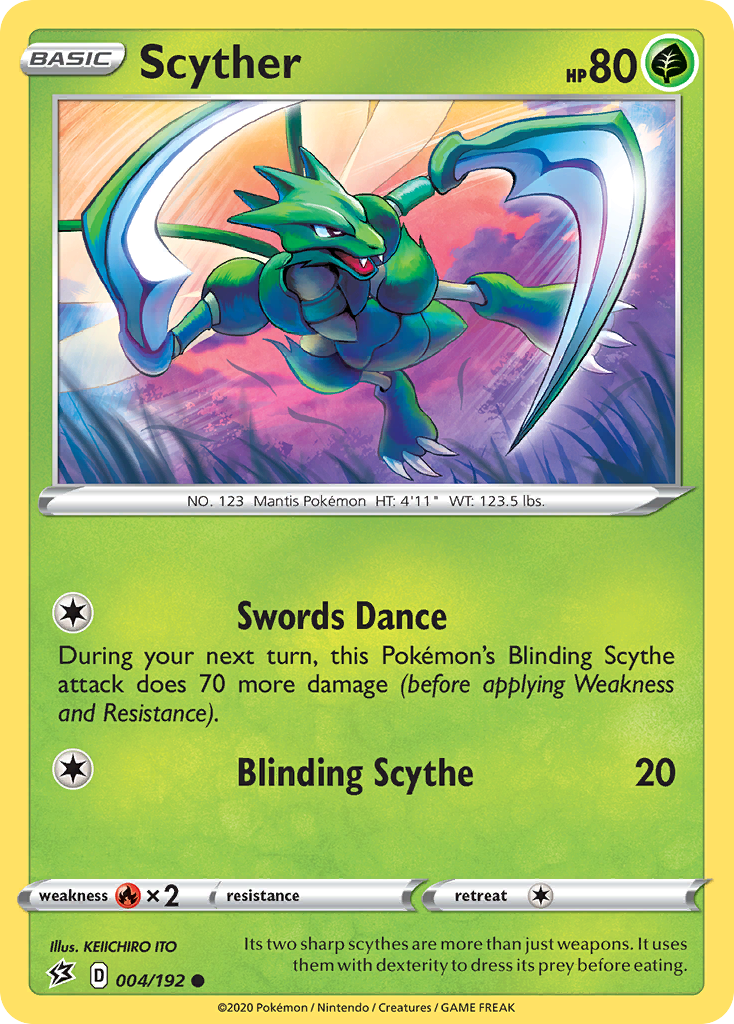 Scyther (004/192) [Sword & Shield: Rebel Clash] - Pokémon - Card Brawlers | Quebec | Canada |
