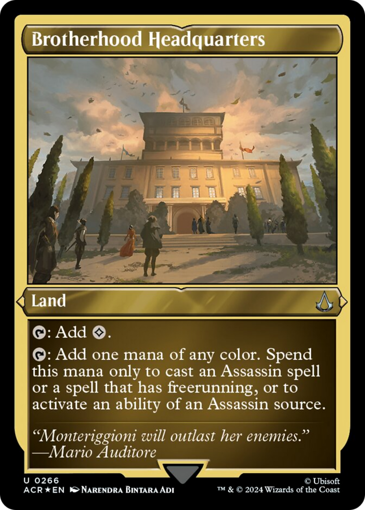 Brotherhood Headquarters (Foil Etched) [Assassin's Creed] - Magic: The Gathering - Card Brawlers | Quebec | Canada |