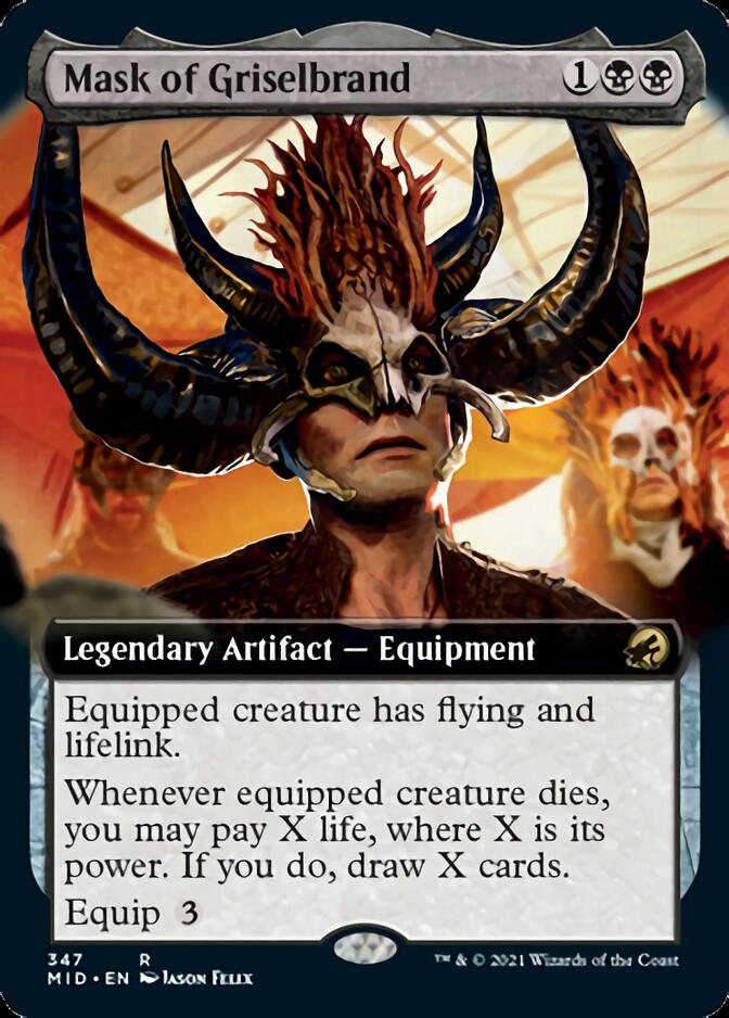 Mask of Griselbrand (Extended Art) [Innistrad: Midnight Hunt] - Magic: The Gathering - Card Brawlers | Quebec | Canada |