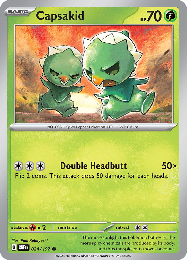 Capsakid (024/197) [Scarlet & Violet: Obsidian Flames] - Pokémon - Card Brawlers | Quebec | Canada |