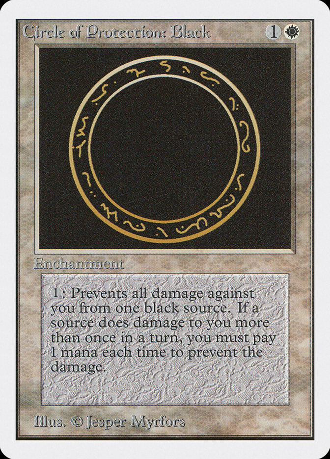 Circle of Protection: Black [Unlimited Edition] - Magic: The Gathering - Card Brawlers | Quebec | Canada |