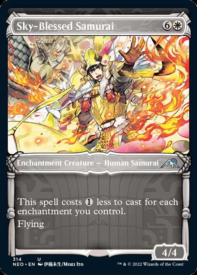 Sky-Blessed Samurai (Showcase Samurai) [Kamigawa: Neon Dynasty] - Magic: The Gathering - Card Brawlers | Quebec | Canada |