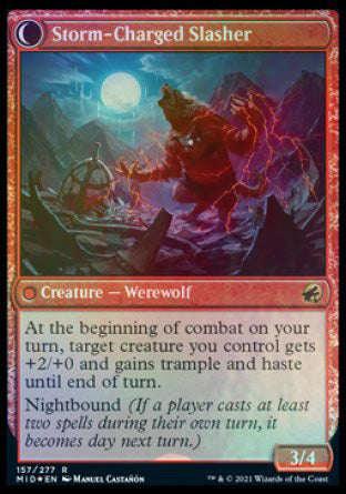 Reckless Stormseeker // Storm-Charged Slasher [Innistrad: Midnight Hunt Prerelease Promos] - Magic: The Gathering - Card Brawlers | Quebec | Canada |
