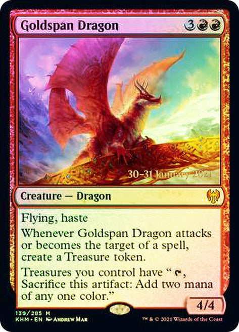 Goldspan Dragon [Kaldheim Prerelease Promos] - Magic: The Gathering - Card Brawlers | Quebec | Canada |