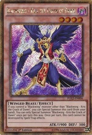 Blackwing - Kris the Crack of Dawn [PGL2-EN006] Gold Secret Rare - Yu-Gi-Oh! - Card Brawlers | Quebec | Canada |