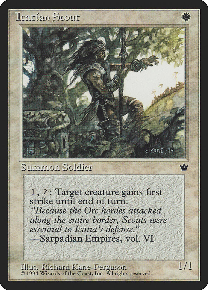 Icatian Scout (Richard Kane Ferguson) [Fallen Empires] - Magic: The Gathering - Card Brawlers | Quebec | Canada |