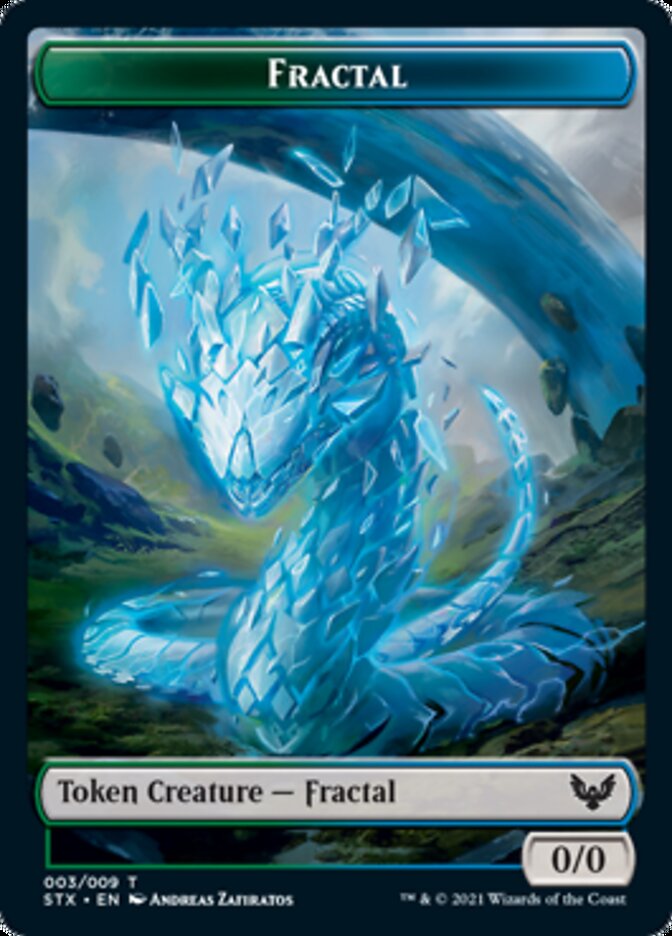 Fractal // Avatar Double-Sided Token [Strixhaven: School of Mages Tokens] - Magic: The Gathering - Card Brawlers | Quebec | Canada |