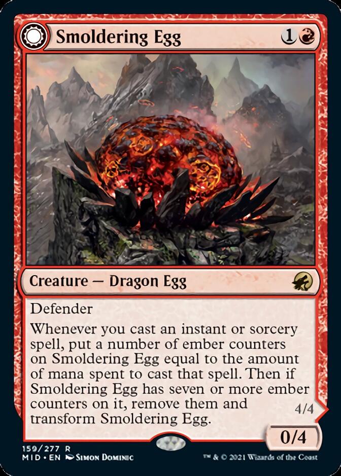 Smoldering Egg // Ashmouth Dragon [Innistrad: Midnight Hunt] - Magic: The Gathering - Card Brawlers | Quebec | Canada |
