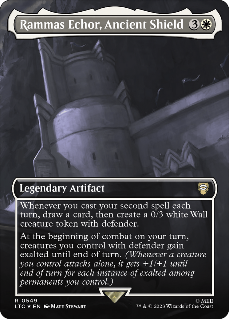 Rammas Echor, Ancient Shield (Borderless) (Surge Foil) [The Lord of the Rings: Tales of Middle-Earth Commander] - Magic: The Gathering - Card Brawlers | Quebec | Canada |