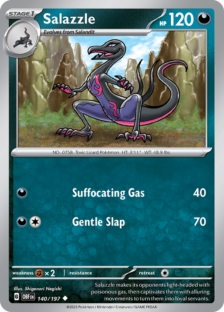 Salazzle (140/197) [Scarlet & Violet: Obsidian Flames] - Pokémon - Card Brawlers | Quebec | Canada |