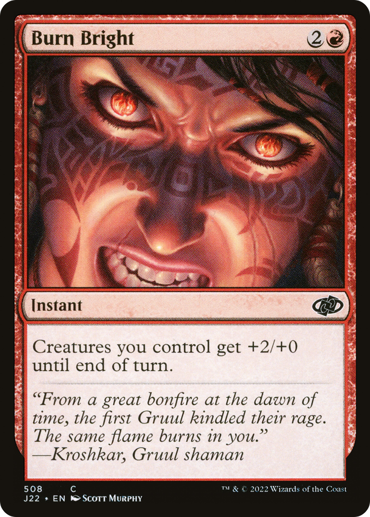 Burn Bright [Jumpstart 2022] - Magic: The Gathering - Card Brawlers | Quebec | Canada |