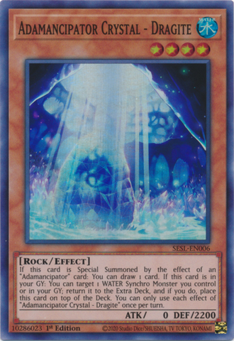 Adamancipator Crystal - Dragite [SESL-EN006] Super Rare - Yu-Gi-Oh! - Card Brawlers | Quebec | Canada |