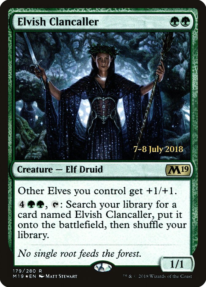 Elvish Clancaller [Core Set 2019 Prerelease Promos] - Magic: The Gathering - Card Brawlers | Quebec | Canada |
