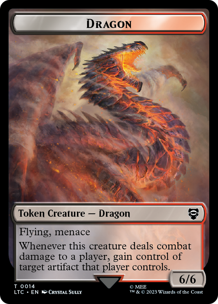 Dragon // Wraith Double-Sided Token [The Lord of the Rings: Tales of Middle-Earth Commander Tokens] - Magic: The Gathering - Card Brawlers | Quebec | Canada |