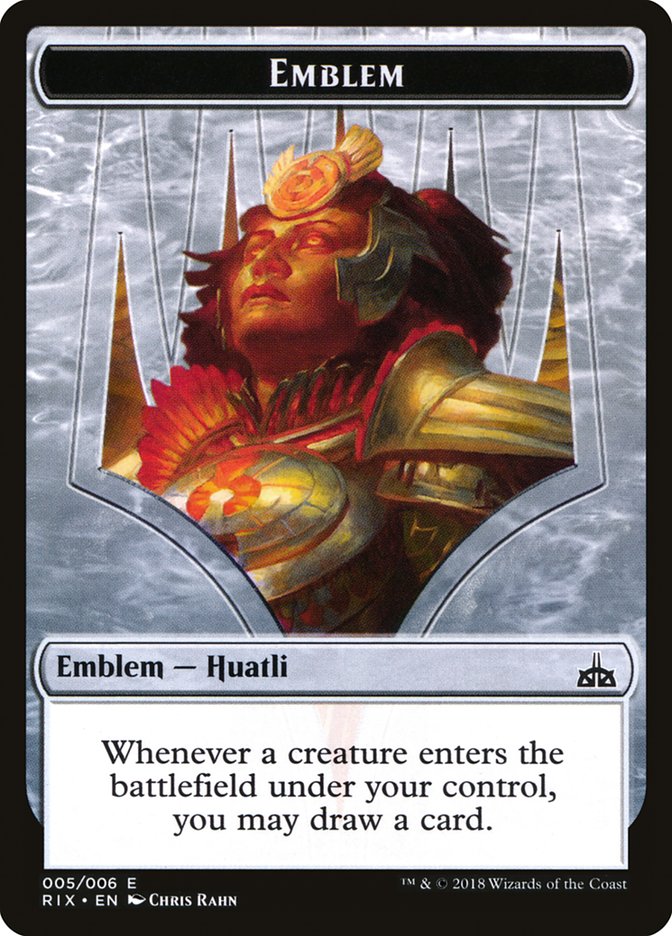 Huatli, Radiant Champion Emblem [Rivals of Ixalan Tokens] - Magic: The Gathering - Card Brawlers | Quebec | Canada |
