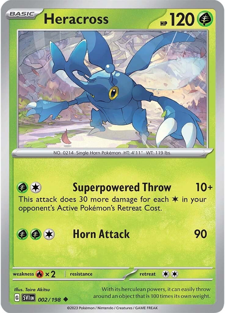 Heracross (002/198) [Scarlet & Violet: Base Set] - Pokémon - Card Brawlers | Quebec | Canada |